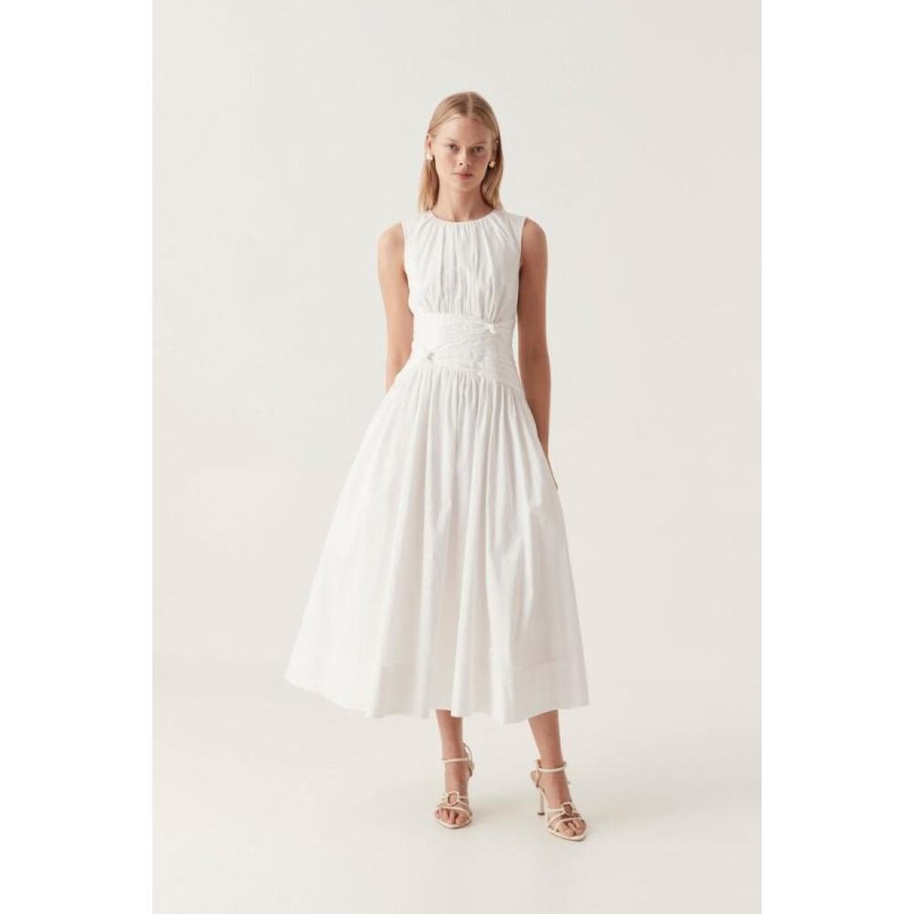 Aje Agatha Knot Waist Midi Dress